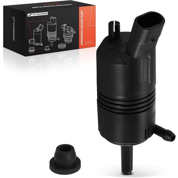 A-Premium Front Windshield Washer Pump Compatible with GMC Sierra 1500, Yukon, Savana 3500, Sonoma, Syclone, Typhoon & Chevrolet Malibu, Impala & Buick Regal, Century & Isuzu Ascender, Hombre, i-280