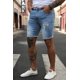 thumbnail image 2 of ABPHQTO Pantalones cortos de mezclilla de hombre de tiro bajo desgastados azul cielo para hombre, 2 of 5