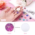 thumbnail image 2 of Uxcell 60 Pcs Rhinestone Flat Back Faux Druzy Crystal Diamonds Resin Embellishments Trims Beads for Jewelry Making Crafts, Purple, 2 of 7