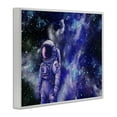 thumbnail image 3 of Stupell Industries Astronaut with Blue Nebula Outer Space Painting White Framed Art Print Wall Art, 30 x 24, 3 of 8