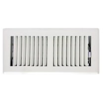Sierra Grates TWF414-WHT 4" x 14" Steel 2 Way Louvered Design Floor Register Glacier White