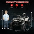thumbnail image 5 of 24V Licensed Can-Am Electric ATV for Kids,2 Seater Ride On Car Toy, 4WD Ride On Car with Bluetooth, Led Lights, Leather Seats, and 5 Mph Max Speed, 5 of 6