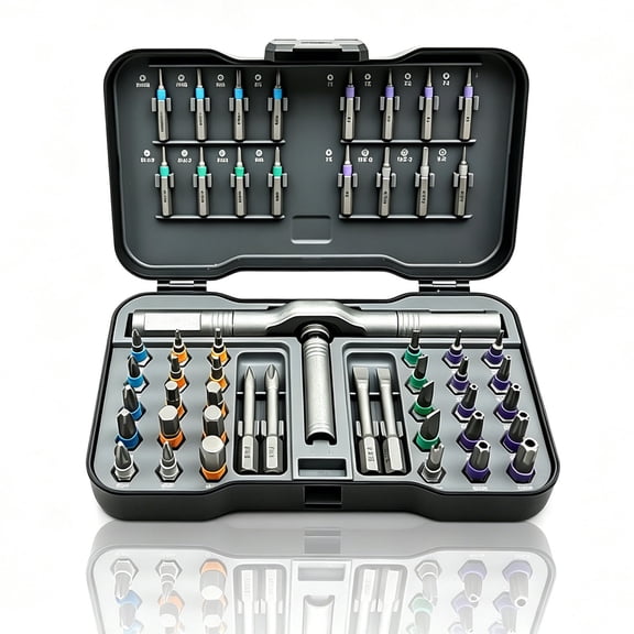 50 in 1 Magnetic Screwdriver, Screwdriver Set, Multi Bit Ratcheting Screwdriver Set with Storage Case Repair Tool Kit for Computer