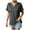 Gray-07, variant on Womens V Neck Basic Tops Soild Color Tunic T Shirts Summer Short Sleeve Casual Cotton Tees Shirts
