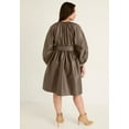 thumbnail image 2 of June + Vie Women's Plus Size Faux Leather Dress, 2 of 5