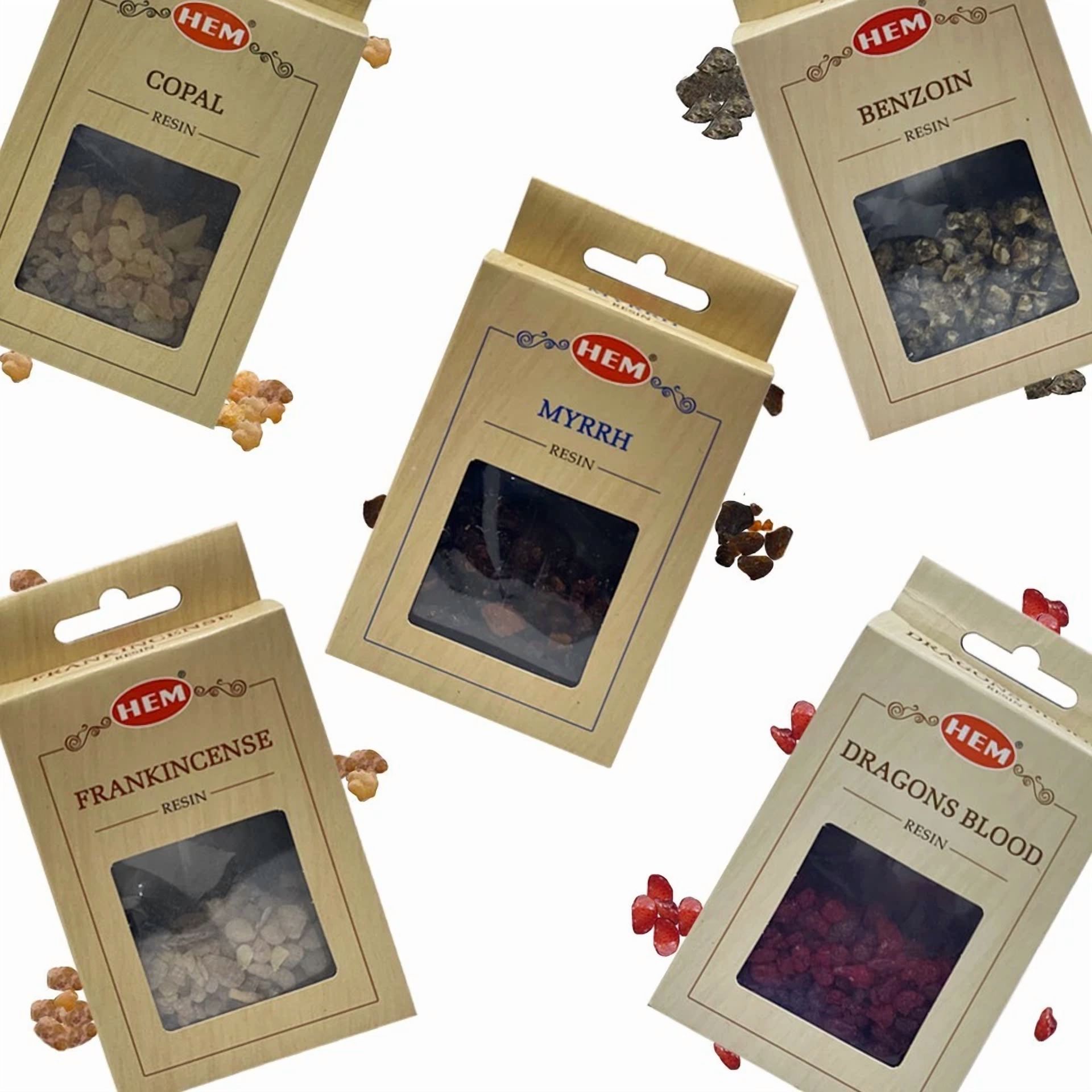 CIRCLE- Bulk Sale Tree Gum Resin Incense Myrrh Frankincense Copal Dragon Blood Benzoin
