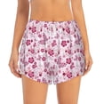 thumbnail image 2 of Cauagu Flower Butterfly Print Women's 2 in 1 Running Shorts Athletic Workout Gym Yoga Shorts Running Shorts for Women-Small, 2 of 7