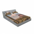 thumbnail image 3 of Ambesonne Landscape Fitted Sheet & Pillow Sham Set, Mountain State Park, Twin, Brown Blue Green, 3 of 3