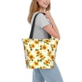 thumbnail image 6 of Bingfone Light Green Plaid Sunflower Women Shoulder Tote Bags Casual Bag Ladies Shopping Handbag, 6 of 6
