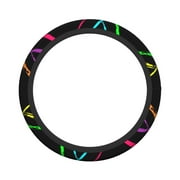 XMXY Car Steering Wheel Cover, Colorful Hearts Non-Slip Jeep Truck Universal Elastic Steering Wheel Protector 15 inch