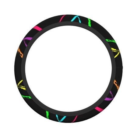 XMXY Car Steering Wheel Cover, Colorful Hearts Non-Slip Jeep Truck Universal Elastic Steering Wheel Protector 15 inch