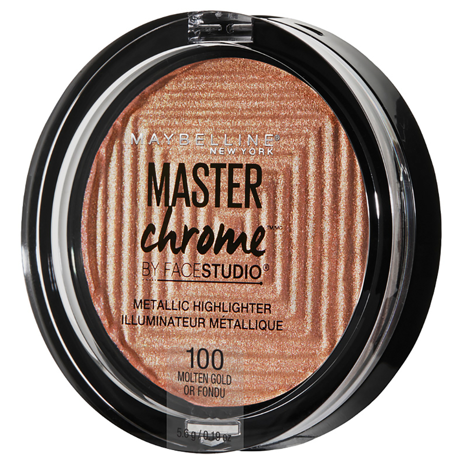 Maybelline Facestudio Master Chrome Metallic Highlighter Makeup, Molten Gold, 0.24 oz - image 3 of 15
