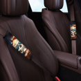 thumbnail image 3 of Chririnla Vintage American Flag with Tropical Skull Print Car Seat Belt Pads Reduce Friction Effectively Heat Insulation Seat Belt Shoulder Pad, Comfortable Waterproof Compatible with Vans SUV Trucks, 3 of 8