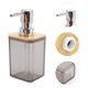 thumbnail image 5 of Conjuntos de dispensadores de jabón duraderos únicos para baño y lavandería en gris, 5 of 6