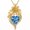 December - Holly, variant on Midir&Etain  Birthstone Necklace 14K Gold Plated Birth Flower Pendant Birthstone Jewelry Birthday Gift for Mom Grandma Women