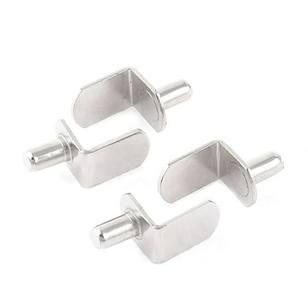 

Unique Bargains 4pcs Silver Tone Furniture Fittings Glass Wooden Shelf Support Pin