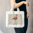 thumbnail image 6 of Salouo Flamingo Sitting On Chair for Plush Underarm Bag,Soft Tote Bag Ladies Fluffy Shoulder Bag Women Furry Tote Bag Plush Handbag for Autumn and Winter, 6 of 7
