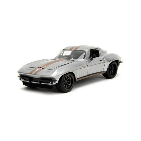 1966 Chevy Corvette Silver – Jada Toys 34208/4 – 1/24 Scale Diecast Model Car