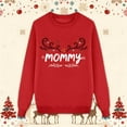 thumbnail image 6 of Yuncity Family Matching Christmas Pajamas Mom Funny Prints Sweatshirts Long Sleeve Xmas Cute Pullover Kids Mama Dad Outfit Festival Party Loungewear Sleepwear Xmas Pajama For Family, 6 of 6