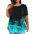 thumbnail image 1 of YDLCAFD T-Shirts pour Femmes T-Shirts Graphiques Chats Amusants Hauts Grande Taille pour Femmes Été Décontracté Manches Courtes T-Shirts Surdimensionnés Col Rond T-Shirts Basiques, 1 of 4