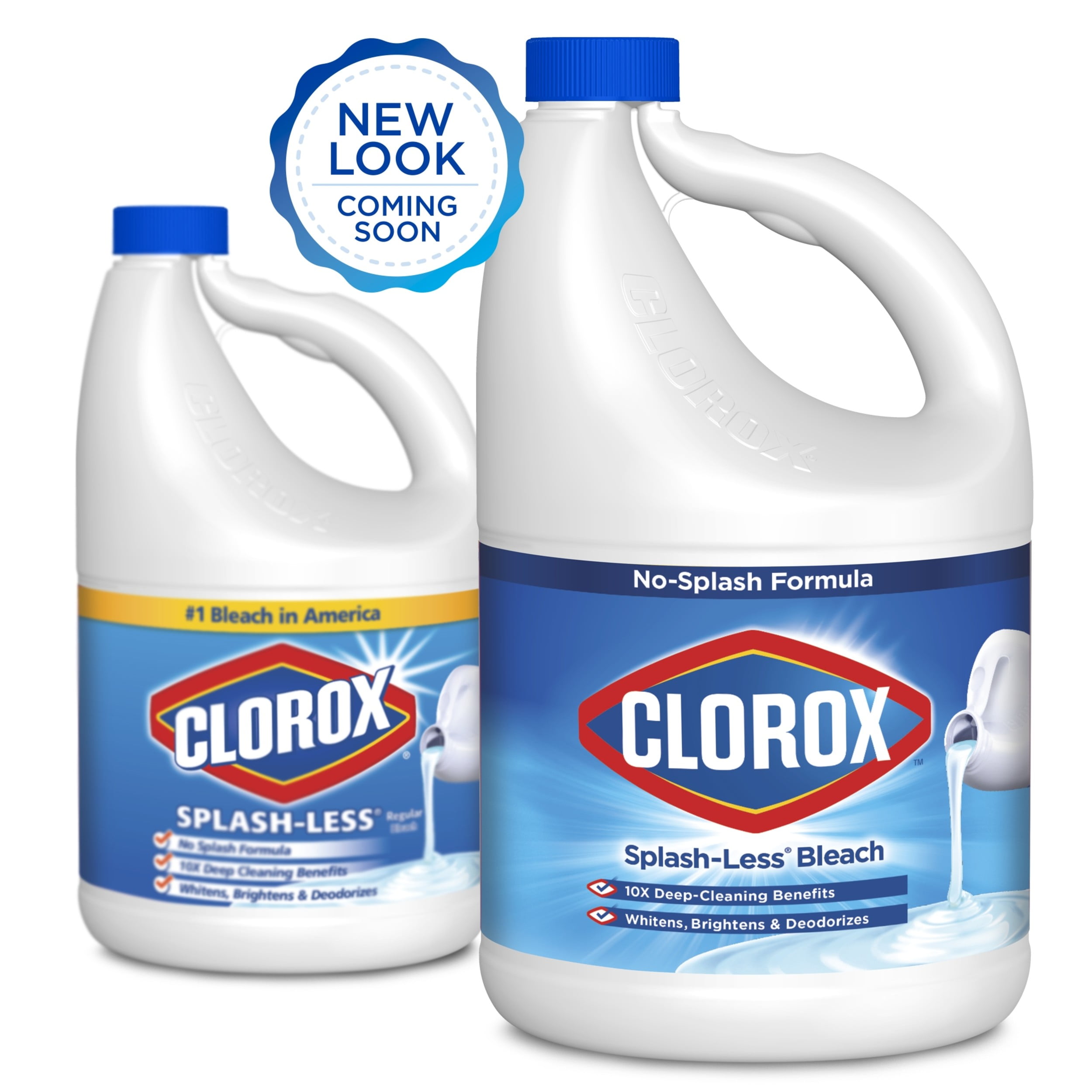 Clorox Splash Less Liquid Bleach Regular 116 Oz Bottle Walmart