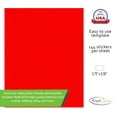 thumbnail image 6 of Royal Green Rectangular Small Printing Stickers Sheets Labels 0.75" x 0.5", Permanent Red Color Coding Labels  for Laser or Inkjet Printer Template Included - 1440 Pack, 6 of 6