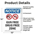 thumbnail image 2 of (2 Pack) Gun Free Drug Free Zone Sign, 2 of 7