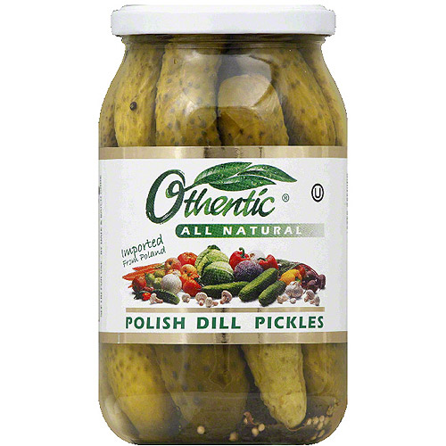 Othentic All Natural Polish Dill Pickles, 30.4 fl oz, (Pack of 6)