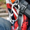 thumbnail image 4 of LJNYFDC Camping Gear Accessory 2Pcs Colored Carabiner Zipper Lock Clips Strong Load bearing Portable Camping Keyring S shaped Carabiners, 4 of 7