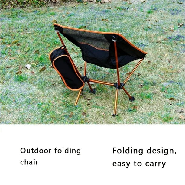 Facefd Outdoor Folding Mesh Chair Aluminum Alloy Frame Camping Fishing Folding Chair Fishing Picnicking Portable Foldable Chair Orange Show As Picture