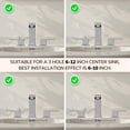 thumbnail image 6 of KINGTACK Bathroom Sink Faucet, 8 inch Brushed Nickel Bathroom Faucet with Pop Up Drain, 2 Handle Vanity Faucet with Water Supply Hoses, 6 of 11