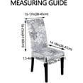thumbnail image 5 of Set of 4 Christmas Dining Room Chair Covers Slipcovers Stretch Removable Washable Spandex Christmas Snowflake Grey Parson Chairs Slipcovers Seat Protector Decor for Ceremony Holiday (Grey, Set of 4), 5 of 7