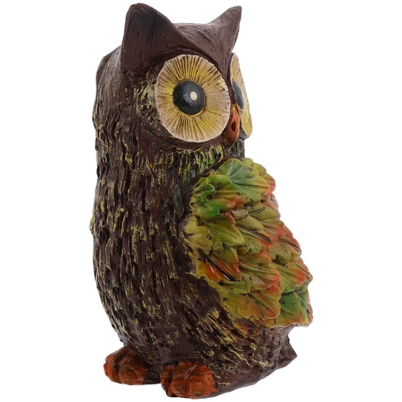MERRYHAPY Resin Owl Figurine with Elegant Colors for Tabletop, Garden, Bonsai, Home and Office Decorative Display