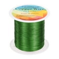 thumbnail image 1 of Alambre de manualidades de cobre Uxcell de 328 pies, 32 calibre, color verde, 1 of 6
