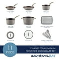 thumbnail image 3 of Rachael Ray Cook + Create 11 Piece Nonstick Pots and Pans Set, Gray, 3 of 17