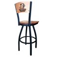 thumbnail image 2 of Holland Bar Stool  25 in. L038 - Black Wrinkle Northern Michigan Swivel Bar Stool with Laser Engraved Back, 2 of 3