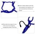 thumbnail image 4 of Uxcell 15x15" Extendable Motorcycle Cargo Net Luggage Debris Tie Down Net with Hooks Blue 2 Pack, 4 of 6