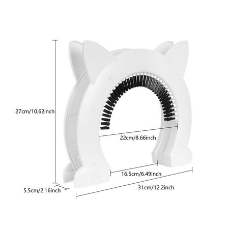 12.2*2.16*10.62" Large Cat Door W/Brush  XL Indoor Cat Door Pet Door for Cats