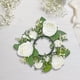 thumbnail image 4 of Anillo de vela de pilar, corona Artificial, vegetación, corona de granja, arreglo floral, flor Artificial para decoración de puerta de mesa del hogar Blanco, 4 of 8