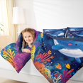 thumbnail image 6 of Manfei Kawaii Whale Animal Queen Comforter Set, Dreamy Stars Galaxy Bedding Sets, Teens Kids Girls Boys Reversible Bedding Comforter Set, Microfiber Bedroom Decor, 3-Piece, 6 of 9