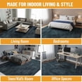 thumbnail image 2 of Ottomanson Non-Slip Extra Large Area Rug 7'10" x 13' Low Pile Living Room Carpet, Solid Charcoal Navy, 2 of 9