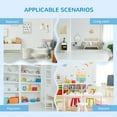 thumbnail image 6 of Qaba Kids Toy Storage Organizer with 4 Bins, Storage Cabinets, Bookshelf and 4-Layers Toy Collection Shelves, Blue, 6 of 9