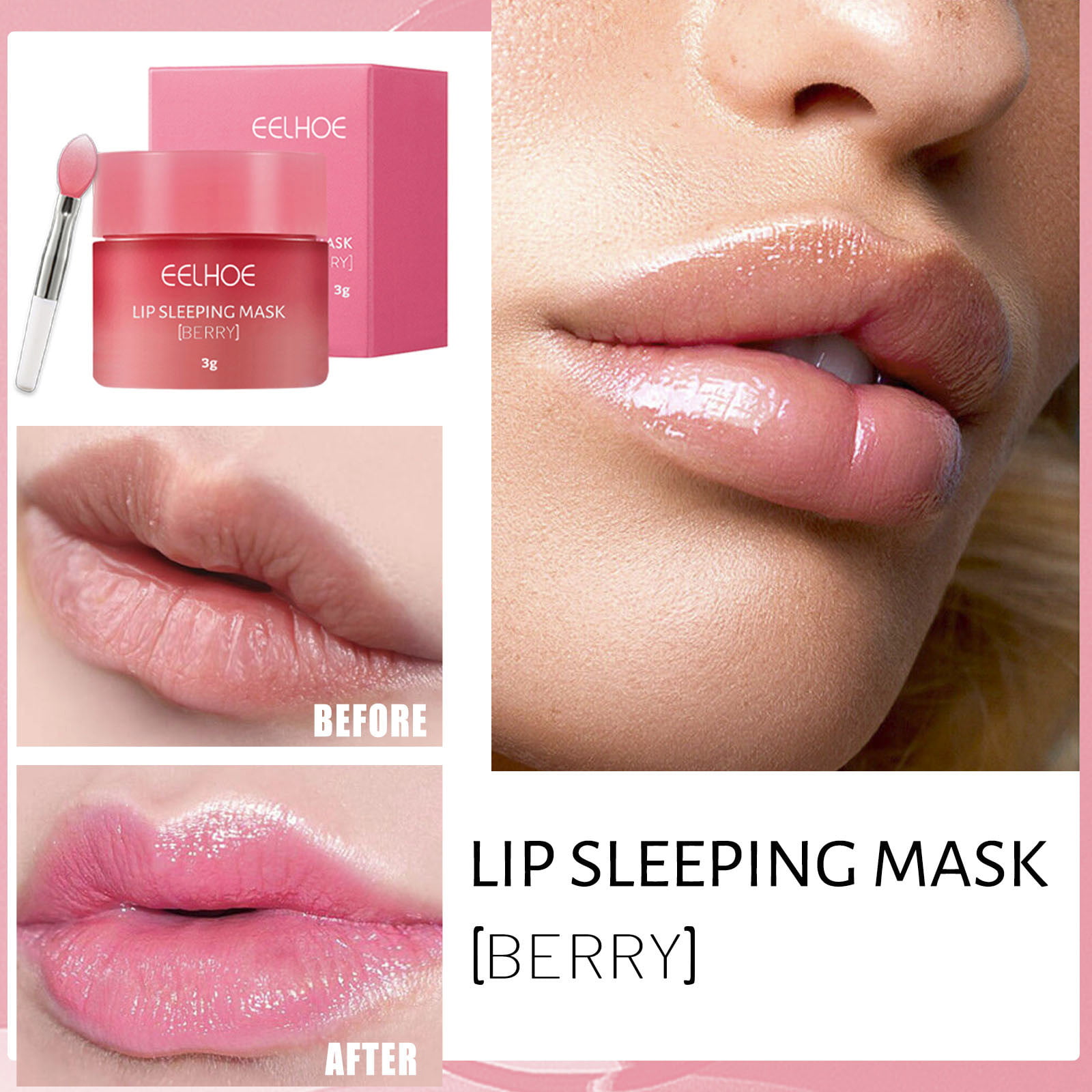Lip Sleeping Mask Lip gloss and Moisturizers Long lasting Night Treatments 