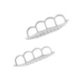 thumbnail image 2 of par de agarres de entrenamiento multifuncionales para levantamiento de pesas, agarres de goma para barra y mancuernas, color gris, 2 of 9