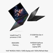 Acer Nitro V Gaming Laptop | Intel Core 5 Processor 210H | NVIDIA GeForce RTX 5050 Laptop GPU | 16 WUXGA IPS 165Hz Display | 8GB DDR5 | 512GB Gen 4 SSD | Wi-Fi 6 | Backlit Keyboard | ANV16-I31-54PT