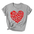thumbnail image 3 of VKOYWKM Love Heart T Shirts Women Valentines Day Shirts Love Graphic Tees Short Sleeve Casual Crew Neck Holiday Tops Romantic Valentines Day Gifts Shirt, 3 of 6