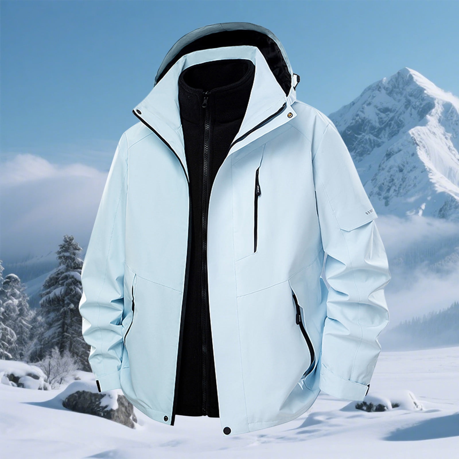 Manteau Chaud Épais Pour Homme - Tendance Imprimé Col Montant - Pour Automne Et Hiver | Idéal Randonnée, Voyage, Ville