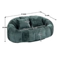 thumbnail image 3 of Kumix Bean Bag Sofa Lazy Sofa Durable Comfort Lounger High Back Bean Bag Chair Couch for Adults and Kids, Indoor & Outdoor, Accent Floor Soft Lounge Chair (Emerald Chenille), 3 of 7