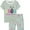 B Green Rabbit, variant on Toddler Kids Girls Clothes Trendy Dancer Pattern Pajamas 2-Piece Shirt & Shorts PJ Set Jammies Size 2-9T
