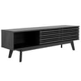 thumbnail image 5 of SAFAVIEH Esma 2 Shelf Media Stand, Distressed Black (58.7 in. W x 15.2 in. D x 18.6 in. H), 5 of 16